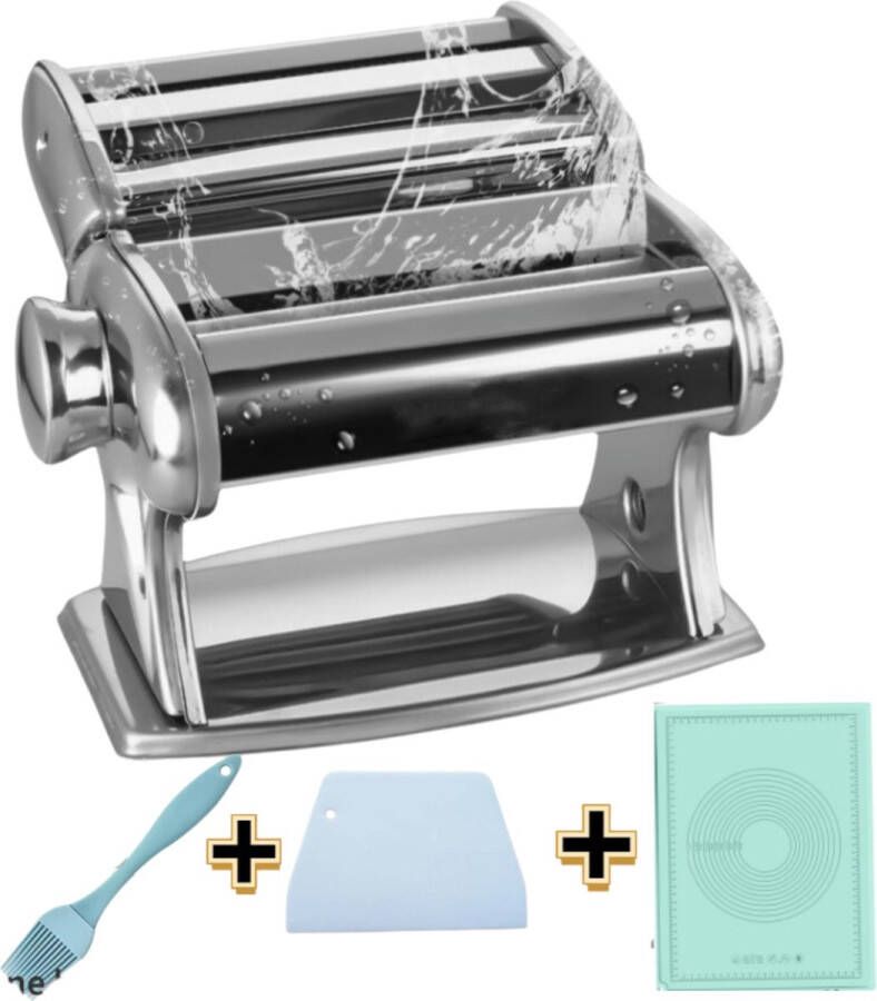 Livano Pastamaker Pastamachine Spaghetti Lasagne Keukenmachine Inclusief Borstel Snijmat Kneedmat
