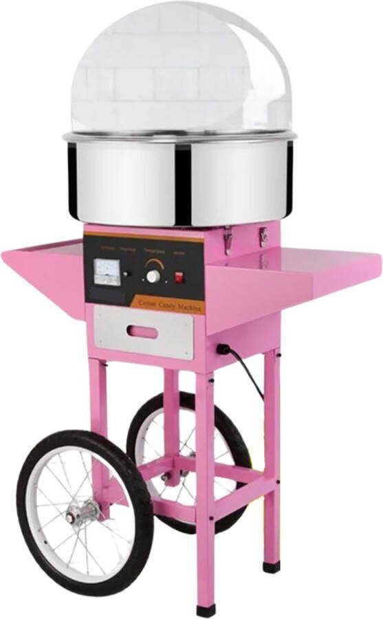 Livano Suikerspin Machine Suikerspinmachine Suikerspin Maker Cotton Candy Professioneel Roze Kar