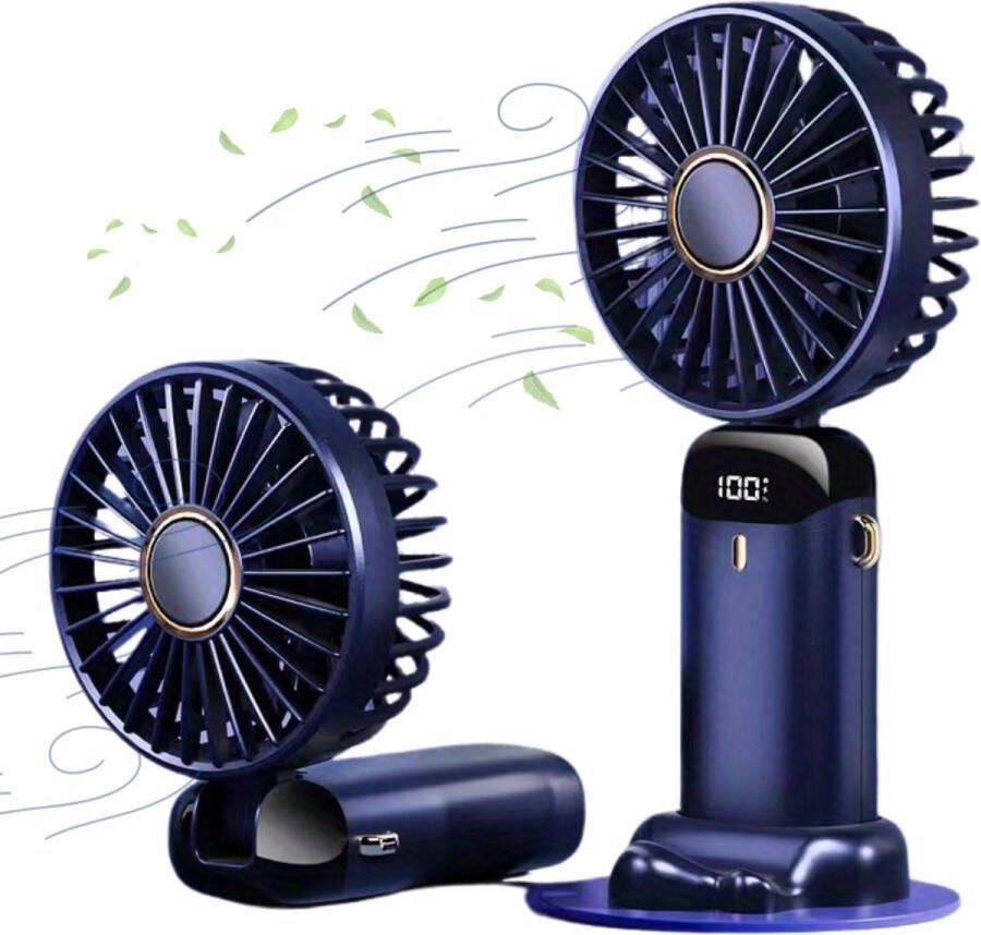 Livano Ventilator Staand Ventilatoren Tafelventilator Statief Extra Verkoelend Aircooler Cooling Fan Cooler Blauw