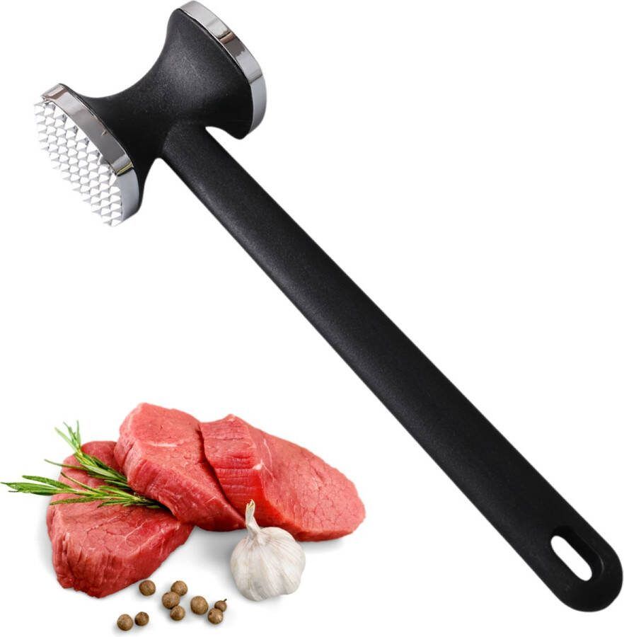 Livano Vleeshamer Vleesvermalser Vleespletter Vleesklopper Kip Rund Varken Bbq Accesoires Meat Hammer Zilver
