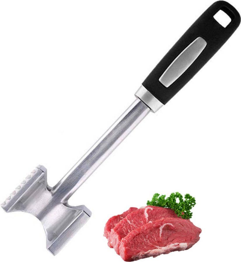 Livano Vleeshamer Vleesvermalser Vleespletter Vleesklopper Kip Rund Varken Bbq Accesoires Meat Hammer Pounder Zilver