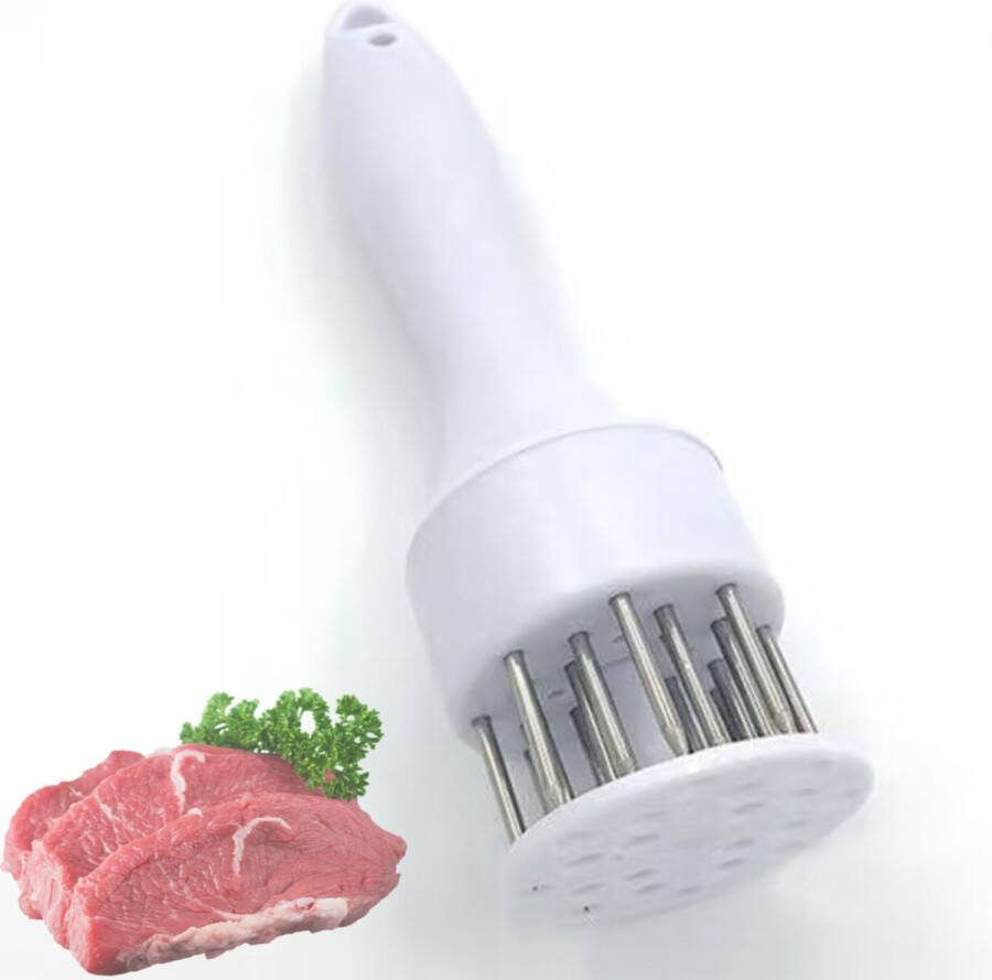 Livano Vleeshamer Vleesvermalser Vleespletter Vleesklopper Kip Rund Varken Bbq Accesoires Meat Hammer Prikker Wit