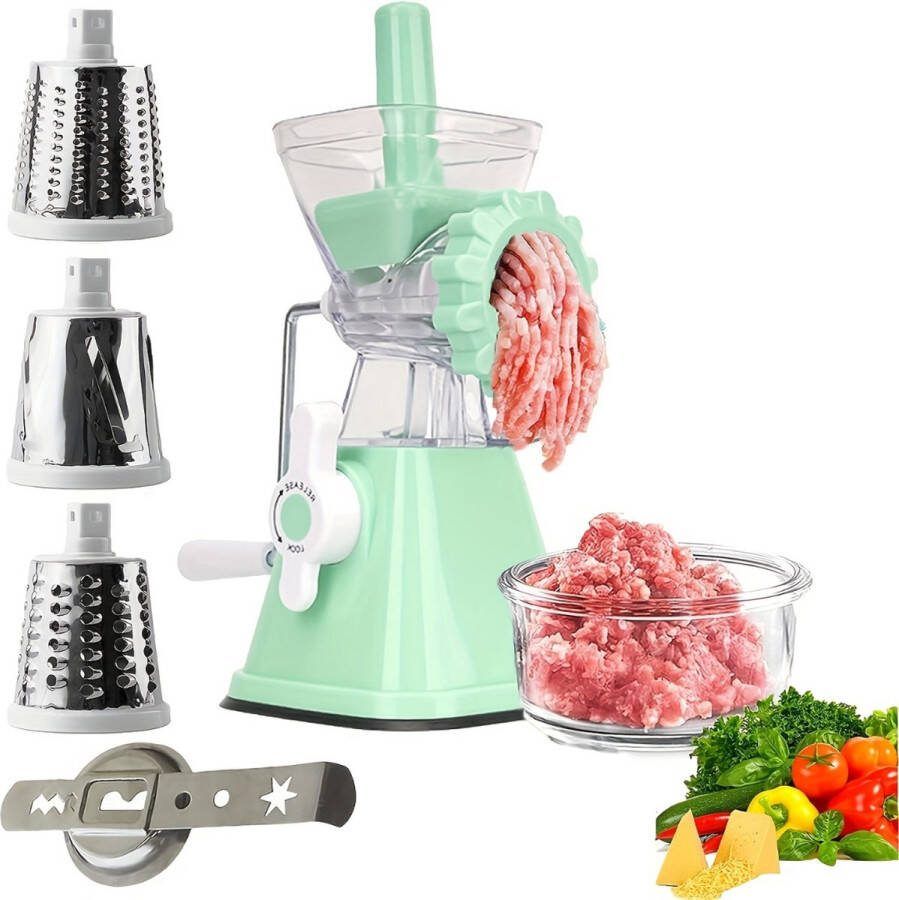 Livano Vleesmolen Gehaktmolen Meat Grinder Machine Foodprocessor Meat Mincer Keukenmixer Keukenmachine Groen