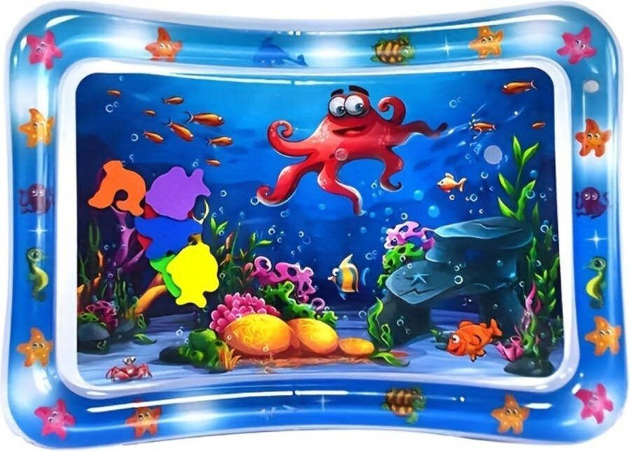Livano Waterspeelmat Watermat Baby Speelmat Binnen Buiten Kraamcadeau Opblaasbaar Blauwe Vinvis