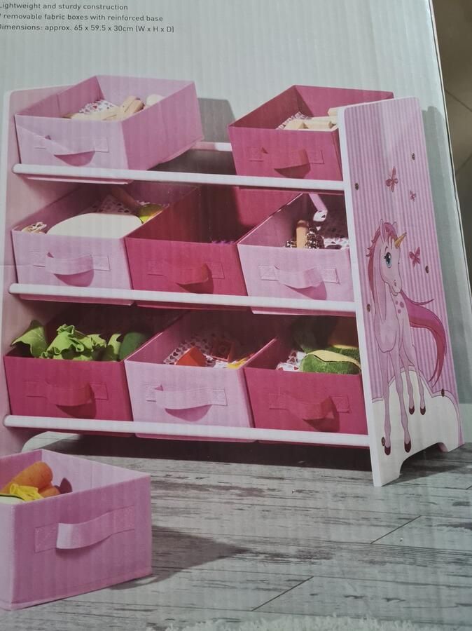Livarno home Opbergrek voor Kinderen Roze 65 x 60 x 30cm
