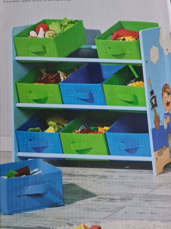 Livarno home Opbergrek voor Kinderen 65 x 60 x 30cm Blauw