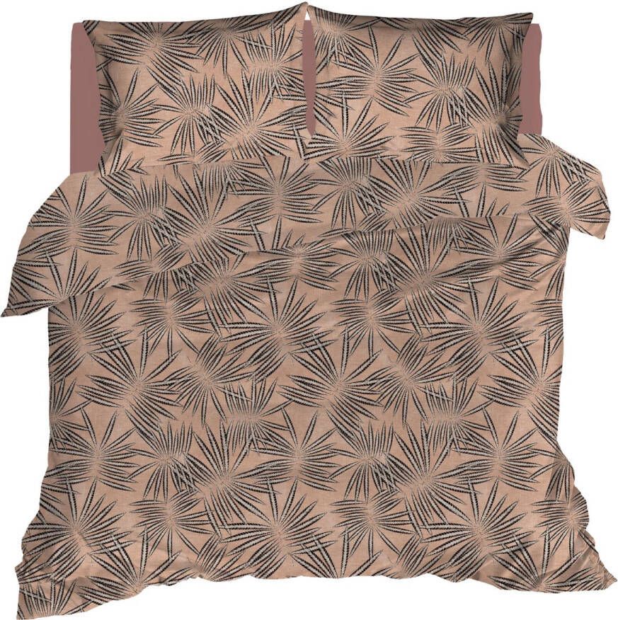 Livello Dekbedovertrek Palm Leaves Brown 2 persoons