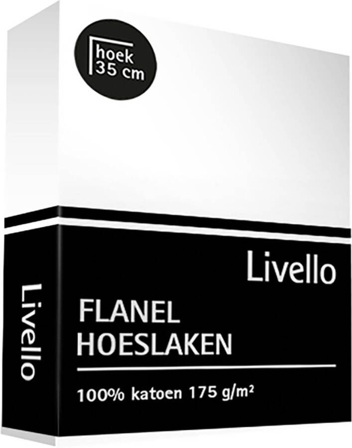 Livello Hoeslaken Flanel Wit 160 X 200 Cm