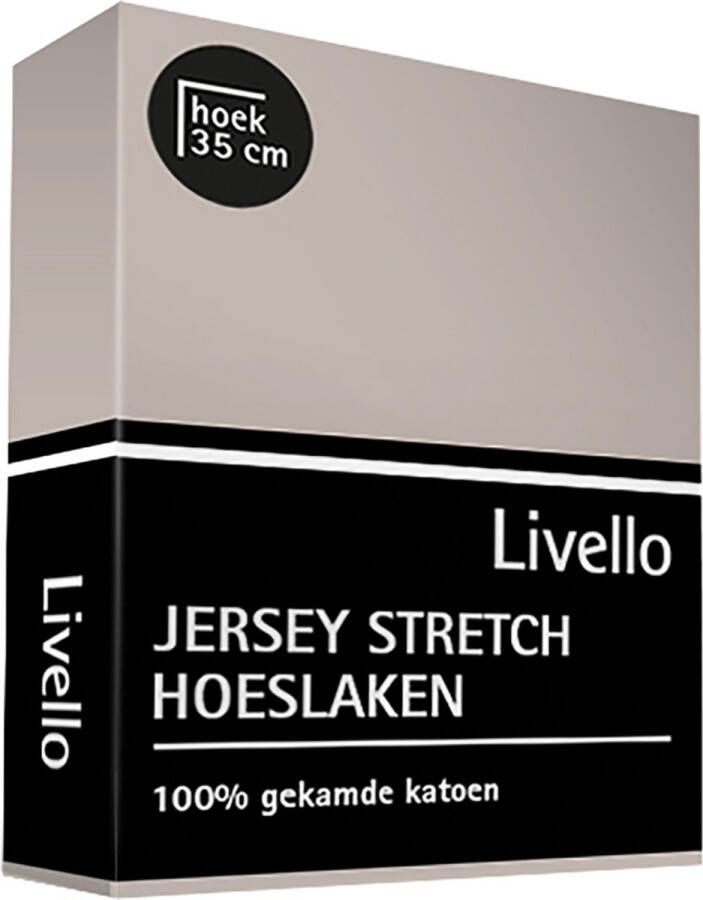 Livello Hoeslaken jersey Stone 180 x 220 cm