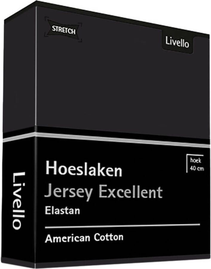 Livello Hoeslaken Jersey Excellent Black 180 200 x 200 220 180 x 200