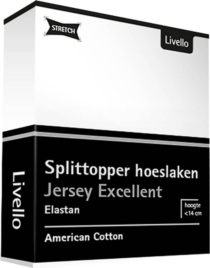 Livello Hoeslaken Splittopper Jersey Excellent White 180x200 180 200 x 200 220