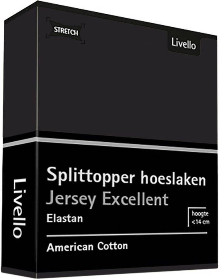 Livello Hoeslaken Splittopper Jersey Excellent Black 140 160 x 200 220 140 x 200