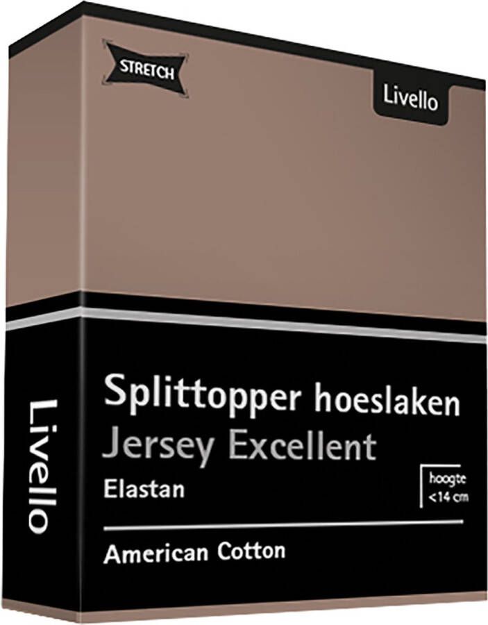Livello Hoeslaken Splittopper Jersey Excellent Brown 140x200 140 160 x 200 220