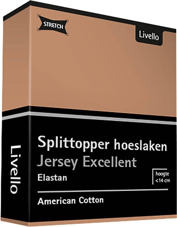 Livello Hoeslaken Splittopper Jersey Excellent Caramel 140x200 140 160 x 200 220