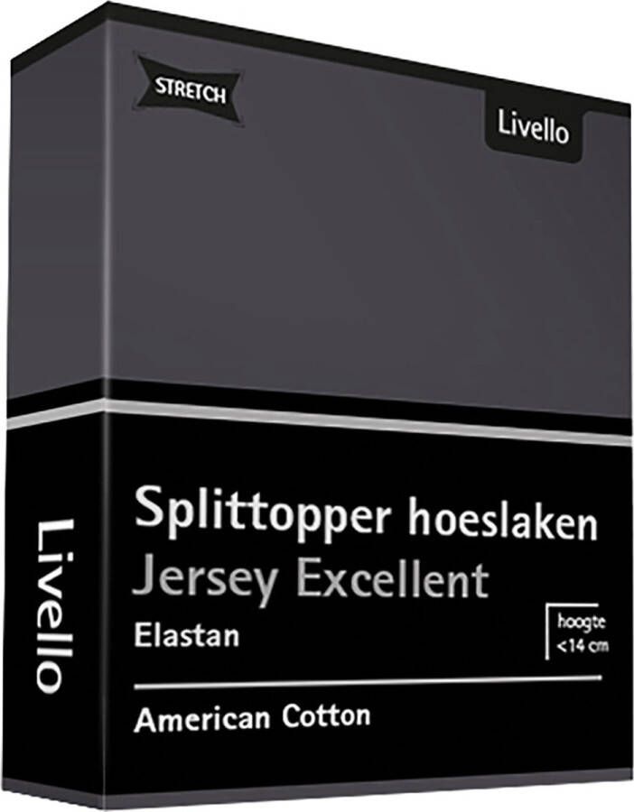 Livello Hoeslaken Splittopper Jersey Excellent Dark Grey 180x200 180 200 x 200 220