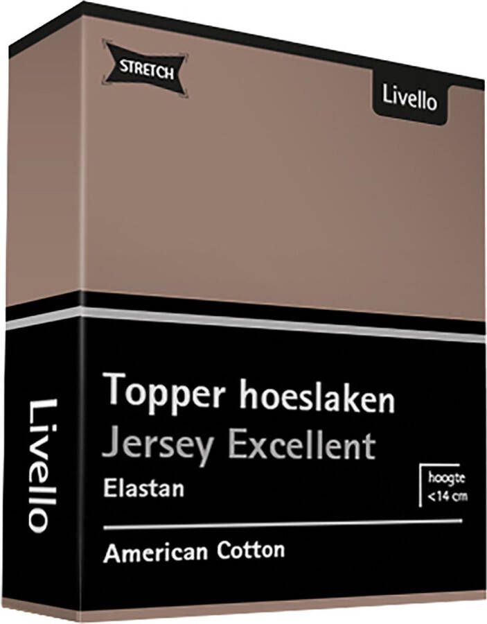 Livello Hoeslaken Topper Jersey Excellent Brown 180x200 180 200 x 200 220