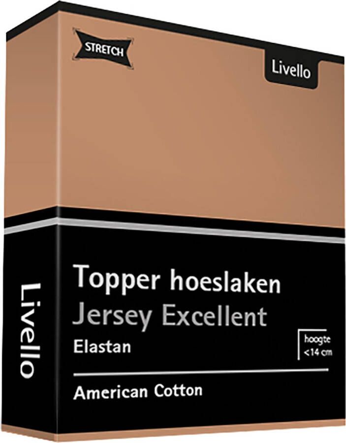 Livello Hoeslaken Topper Jersey Excellent Caramel 180x200 180 200 x 200 220