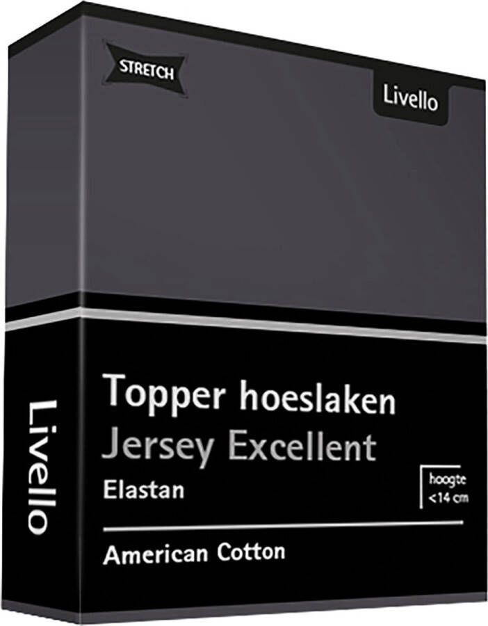 Livello Hoeslaken Topper Jersey Excellent Dark Grey 120x200 120 130 x 200 220