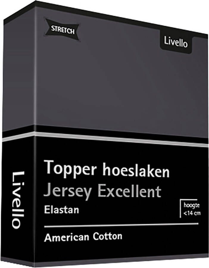 Livello Hoeslaken Topper Jersey Excellent Dark Grey 140x200 140 160 x 200 220