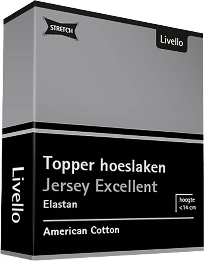 Livello Hoeslaken Topper Jersey Excellent Light Grey 180x200 180 200 x 200 220