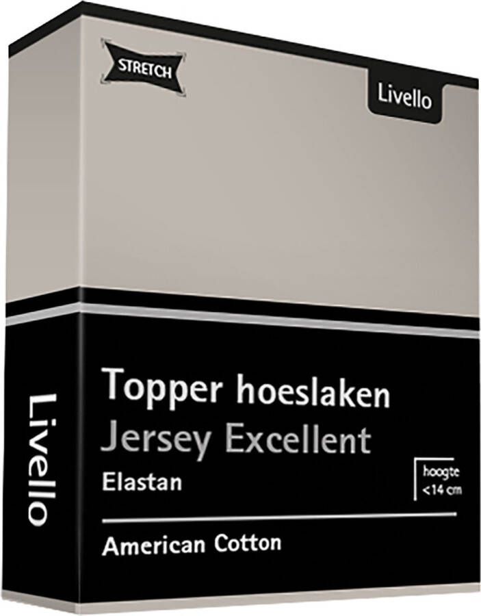 Livello Hoeslaken Topper Jersey Excellent Stone 140x200 140 160 x 200 220