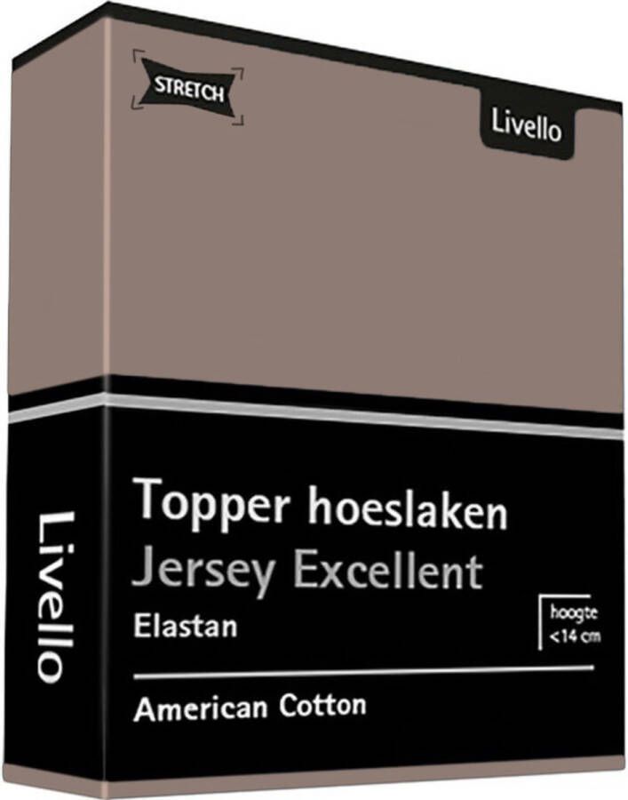 Livello Hoeslaken Topper Jersey Excellent Taupe 250 gr 80x200 t m 100x220