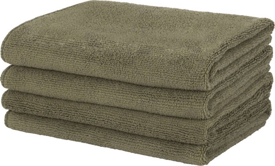 Livello Microvezeldoek Olive (set van 12 doeken)