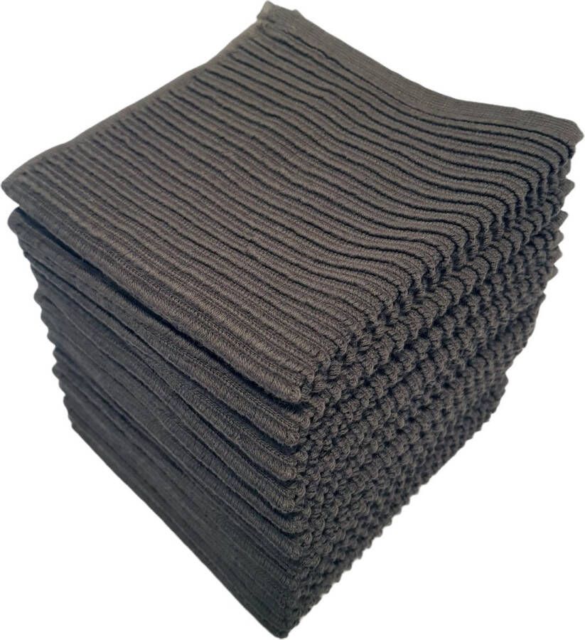 Livello Vaatdoek 100% Katoen Grijs 32x32 (12 stuks)