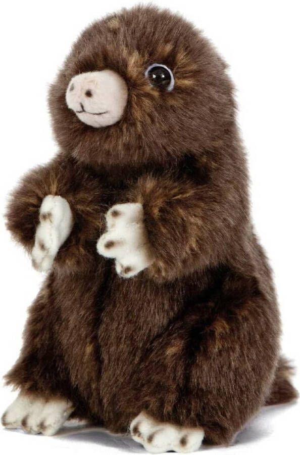 Living nature Pluche mol knuffel 14 cm zittend Pluche knuffel mollen Knuffeldieren Speelgoed voor kind