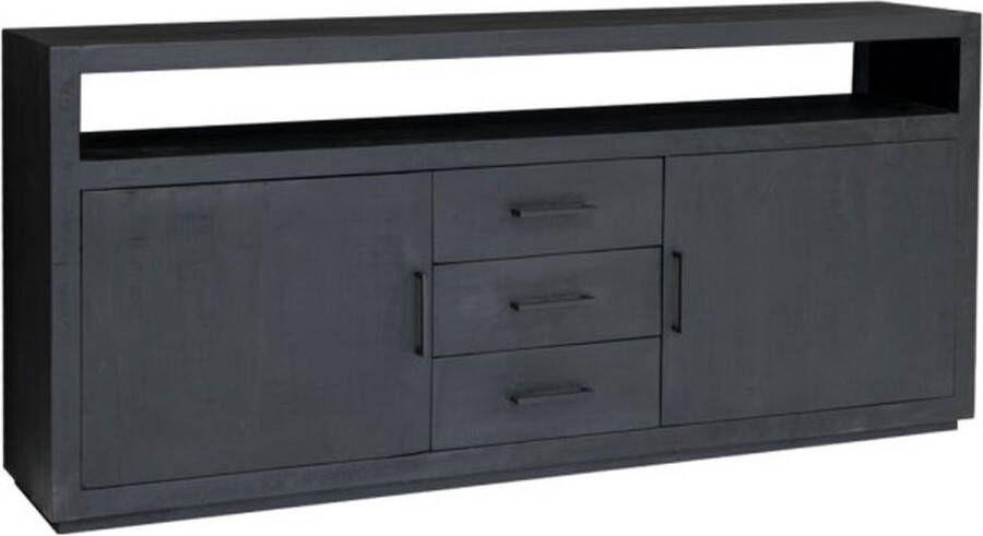 Livingfurn Dressoir Jaxx Mangohout 180cm Zwart
