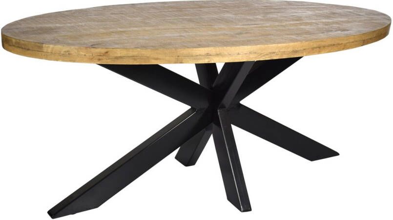 Livingfurn e Eetkamertafel Oval Mango Hout 180 cm Bruin