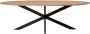 Livingfurn Ovale Eettafel Oslo Acaciahout en staal Naturel 210 x 100cm Ovaal - Thumbnail 3