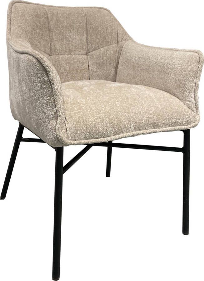 Livingfurn Eetkamerstoel Denver Feel me 1 chenille 1 stuk