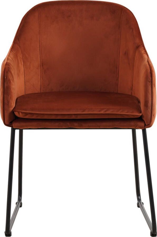 Livingfurn Lifestyle | eetkamerstoel | Chair Benthe | Rust Copper Velvet | stof