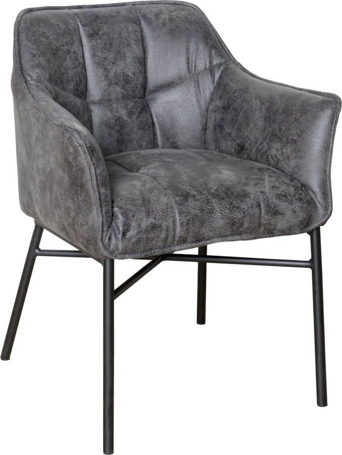 Livingfurn Eetkamerstoel Denver Jackson 101 Antraciet