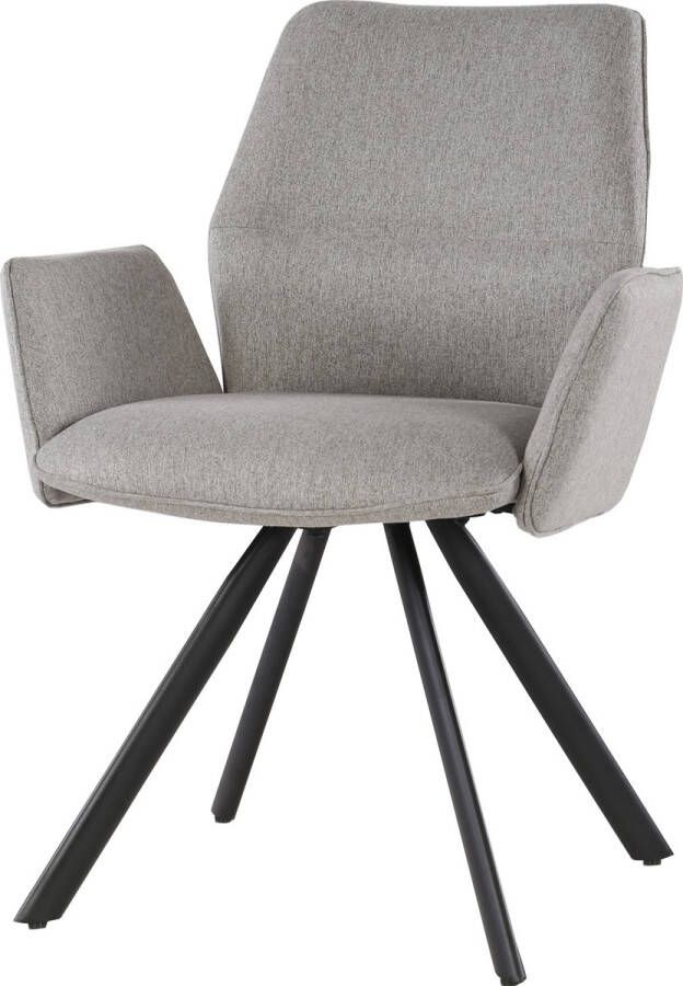 Livingfurn | Eetkamerstoel Diana Taupe | Zitmeubels eetkamer | Armstoel