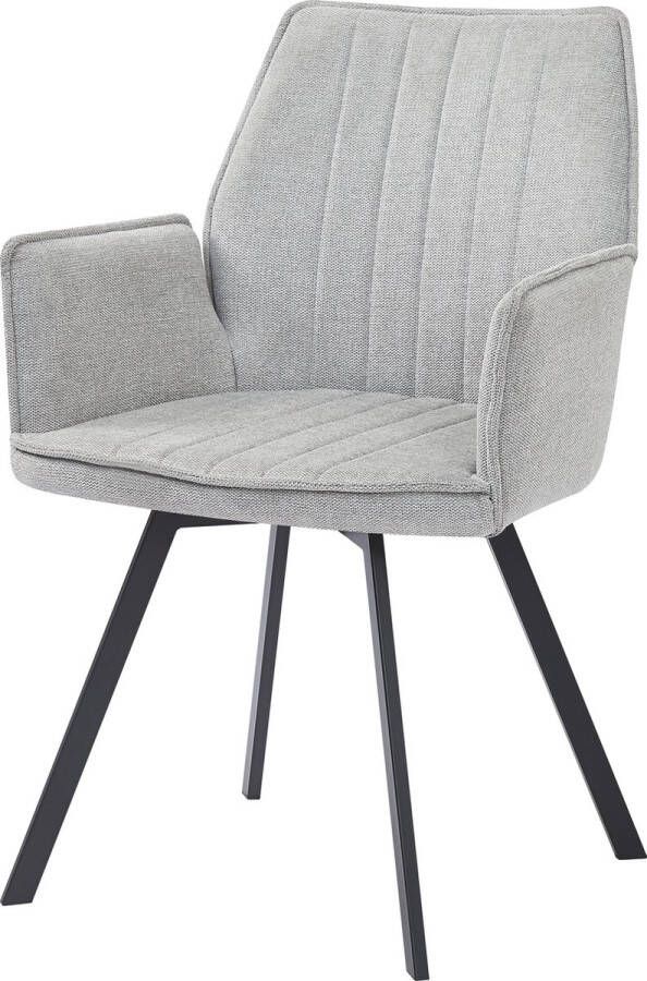 Livingfurn | Eetkamerstoel Louise Grey | Zitmeubels eetkamer | Armstoel