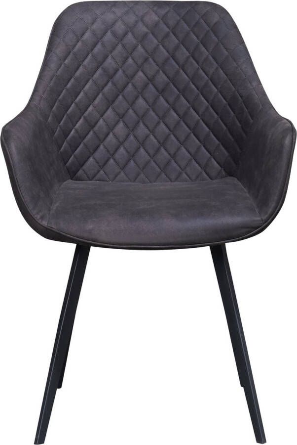 Livingfurn Eetkamerstoel Luca Antraciet Stof 60x50x85