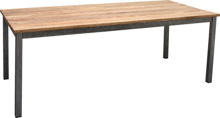 Livingfurn Eetkamertafel Boston Vier Poots Teakhout 240x100 cm