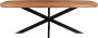 Livingfurn Eetkamertafel Jesper Danish Oval 230cm Mangohout Gecoat Staal - Thumbnail 1