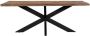 Livingfurn Moderne Eetkamertafel Spider Tafel Poot Eettafel van Riverwood en Gecoat Staal 200cm Bruin - Thumbnail 1