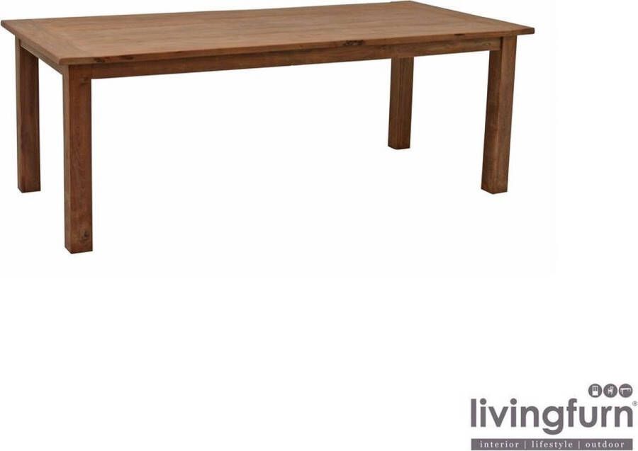 Livingfurn Eettafel DK + Koplat 220x100 cm Teakhout