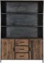 Livingfurn Wandkast Dakota 140 cm Riverwood Gecoat Staal - Thumbnail 1