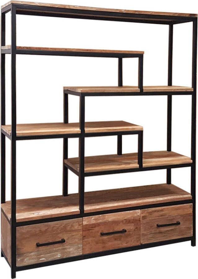 Sohome Industriële Wandkast Washington met 3 laden 150cm breed Hout