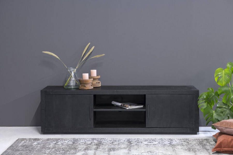 Livingfurn Lifestyle | TV meubel | Jaxx | 180 cm | mangohout | zwart