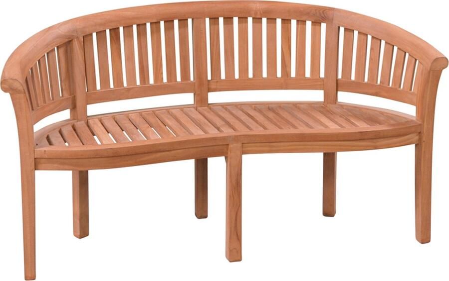 Livingfurn Tuinbank Banana 150 cm 163x86x56 cm Teakhout