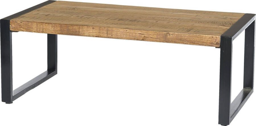 Livingfurn | Nairobi | salontafel| 110x60 cm | rechthoek | mangohout met staal