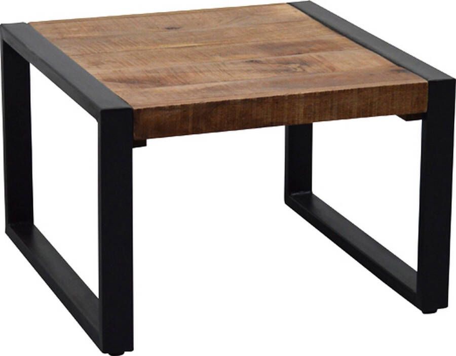 Livingfurn Lifestyle | Strong | salontafel | 60x60 cm | mangohout met staal