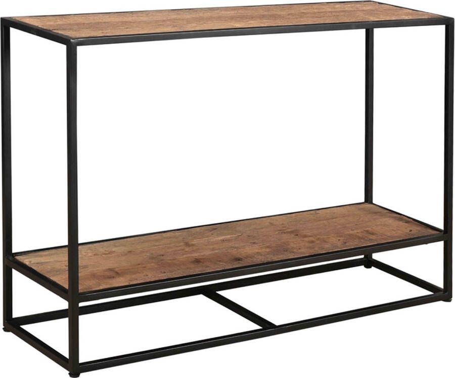 Livingfurn Sidetable Dakota Riverwood en staal 120cm Bruin