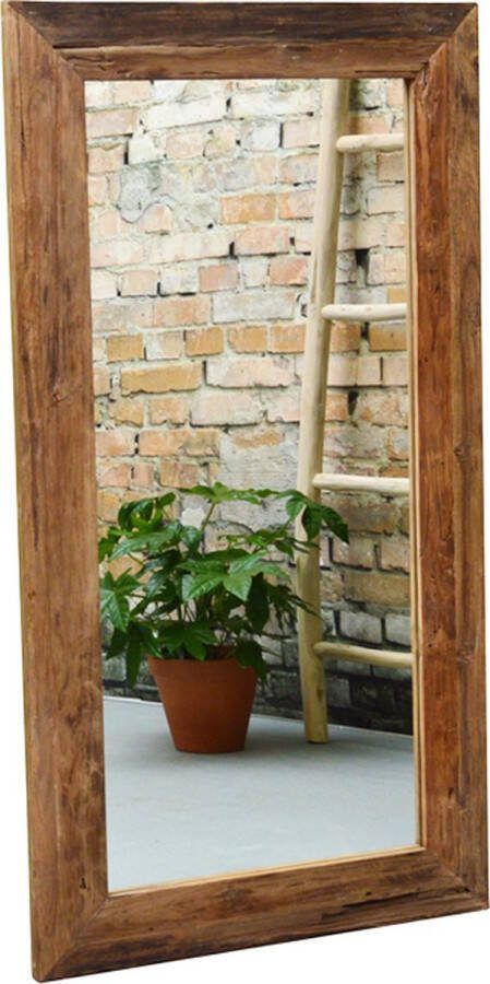 Livingfurn Spiegels Mirror Erosie 4x80x150 Teakhout